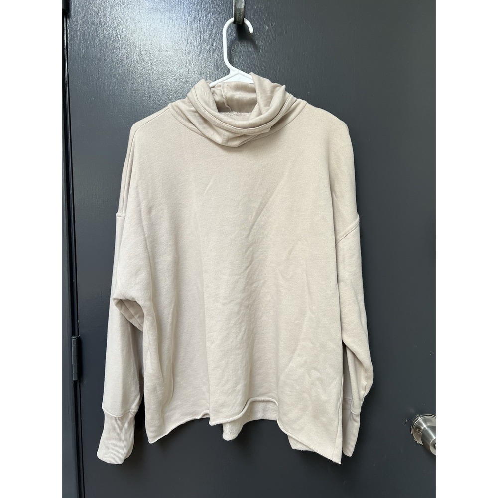 Aerie Oversized Women's Cream Color Turtleneck Sweater Size Small